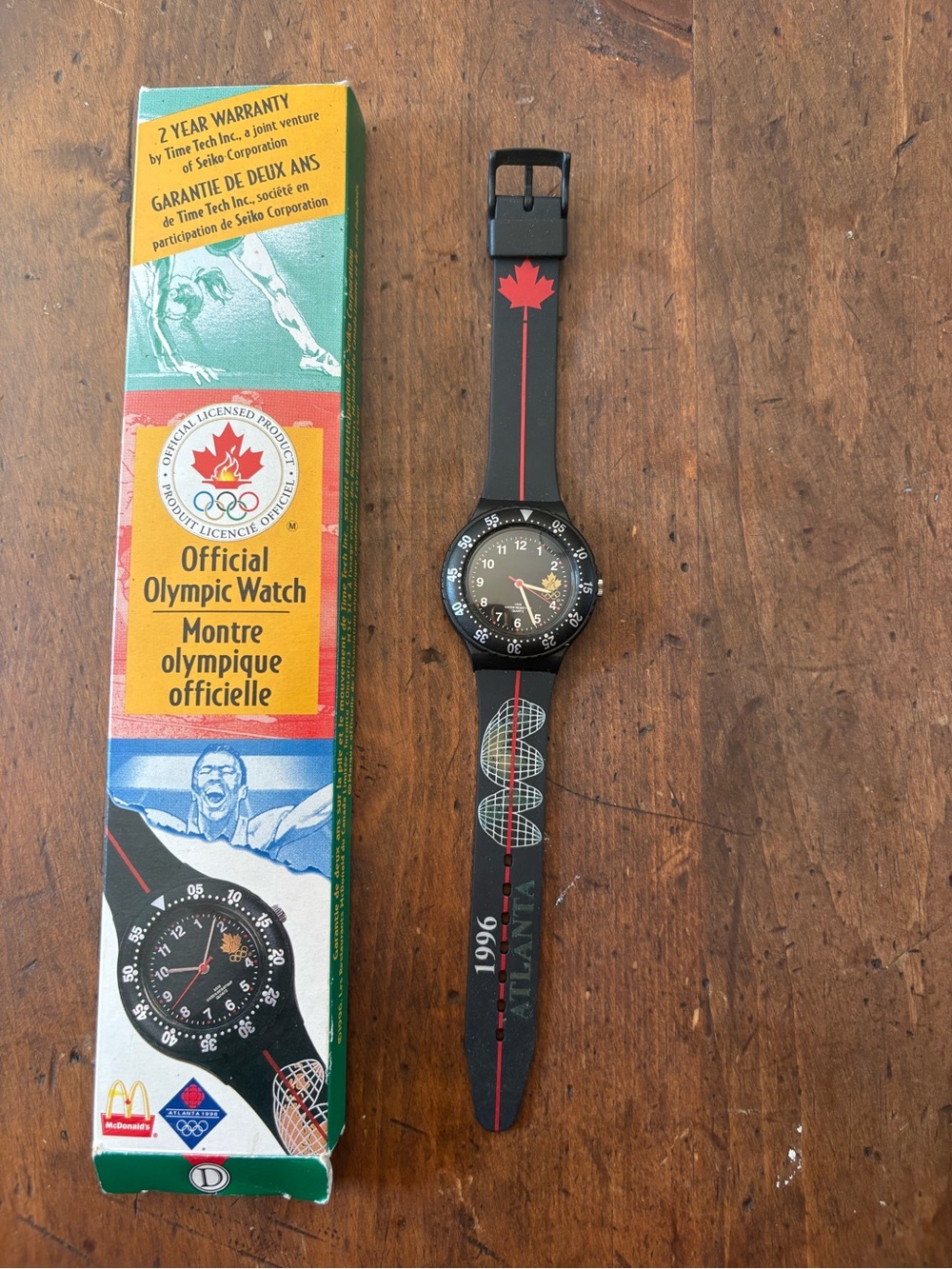 Official 1996 Olympic Watch with Maple Leaf Detail